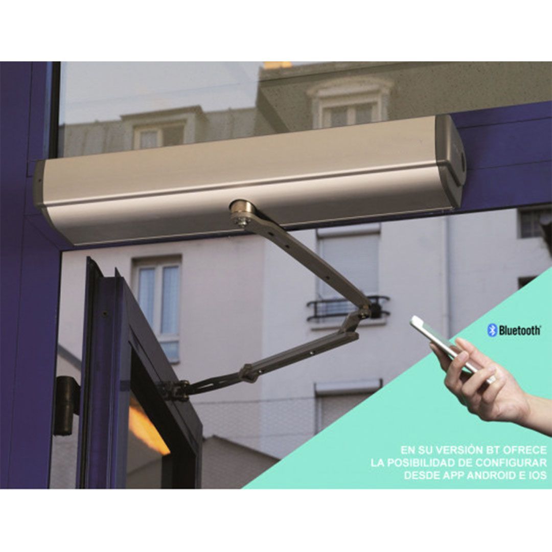 ABREPUERTAS MOTORIZADO SIN CONTACTO CON BRAZO UNIVERSAL - 230V AC - 200KG
