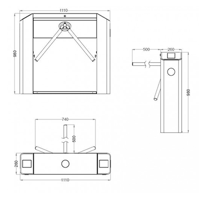 Torno de acceso trípode semi automático bidireccional - Imagen 2
